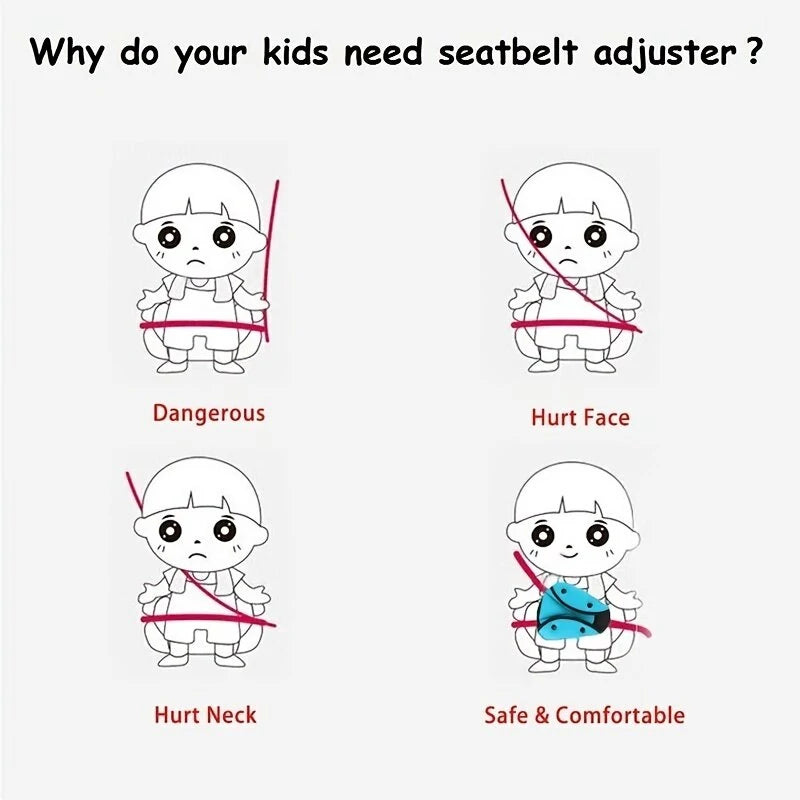 Car Child Seat Belt Fixator Triangle Harness Strap Adjuster Seat Belt Adjuster For Chirdren Safety