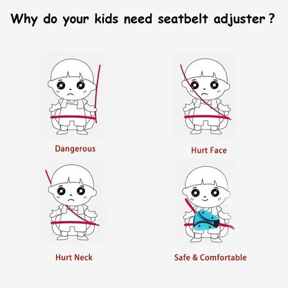 Car Child Seat Belt Fixator Triangle Harness Strap Adjuster Seat Belt Adjuster For Chirdren Safety