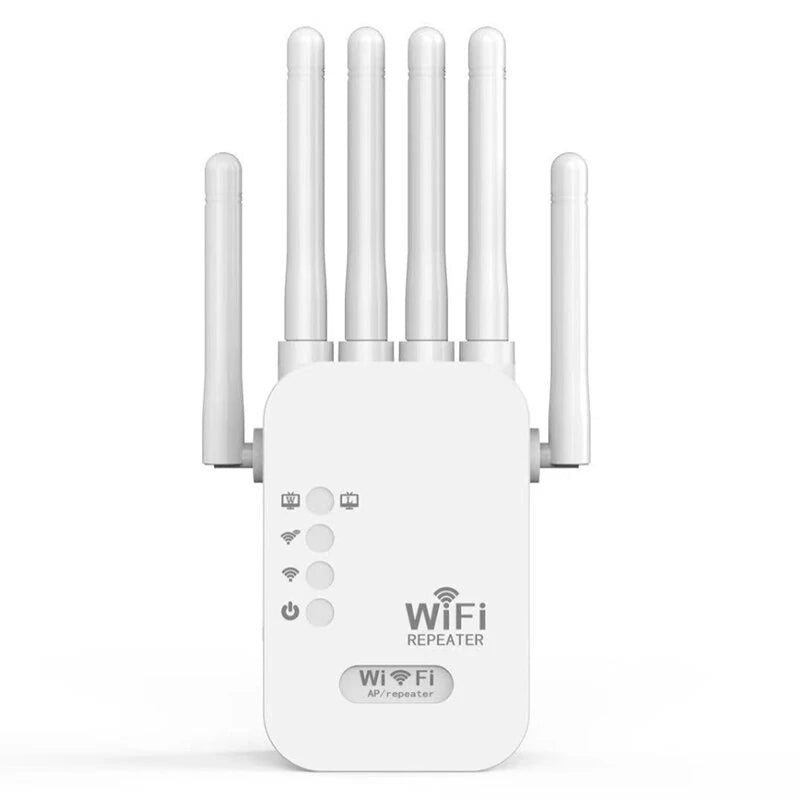 1200Mbps Wireless WiFi Repeater 2.4G&5.8G Signal Router 802.11N Long Range Wireless WiFi Extender Amplifier WIFI Booster with 6 Antennas