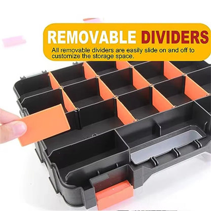 Plastic Parts Storage Box Dual-Sided High-Quality Wear-Resistant Impact-Resistant Transparent Cover Customizable Compartments Professional Toolbox