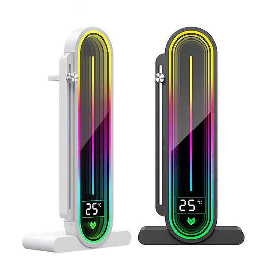 COOLMOON GH3Pro Temperature Display Magnetic Graphic Card Holder Support 5V ARGB Sync Vertical GPU Holder Aluminum Alloy Stand Bracket for Desktop Computer