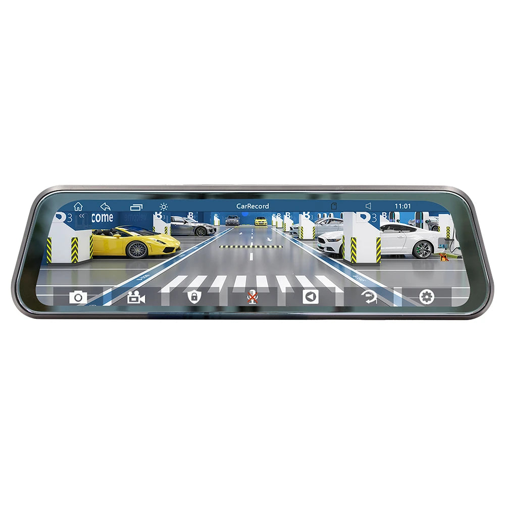 9.36 inch 2.5D Rearview Mirror Dash Cam Touch Screen Carplay Driving Recorder Streaming High Definition Large Screen bluetooth Reversing Rearview Mirror