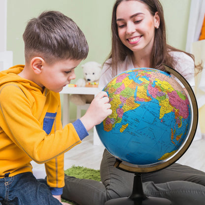 12.6inch World Globe Students Kid Teachers Geography Learning Home Outdoor Entertainment