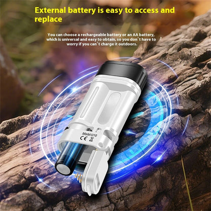 SEEKNITE U10 410LM Aluminum Alloy EDC Keychain Flashlight Built-in 14500 Battery High Power LED Torch USB Rechargeable Portable Magnetic Clip Light