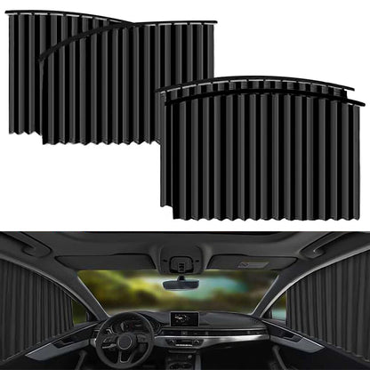 Car Sun Shade Window SunShade Drape Visor Valance Curtain Windshield Sunshade Adjustable Foldable Car Styling