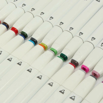 60 Colors Marker Pen Set Graphic Art Twin Broad Fine Point Oil Marker Watercolor Pen Painting Brush for Student