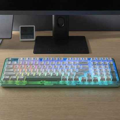 Xiaomi MIIIW ART Z980 Tri-mode Mechanical Gaming Keyboard 98 Keys Gasket Structure Cherry Profile Hot-swappable PBT Sublimation Keycaps E-sports RGB Gamer Keyboards