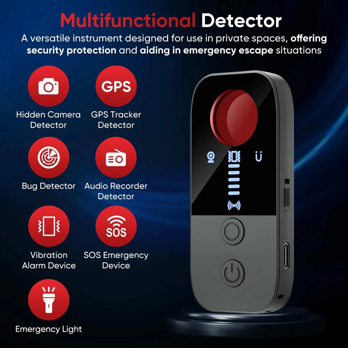 Hide camera Detectors Camera Finder GPS Tracker Detector Camera Detector Wireless Detector for Travel HotelHome Bathroom Car