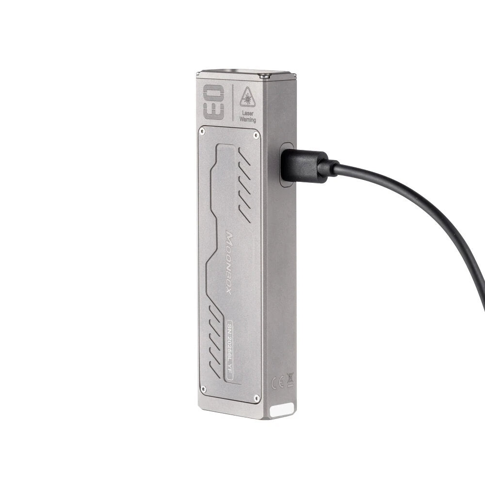 Lumintop MoonBox-3.0 Titanium Flashlight 1200 Lumen+UV Flashlight Smart LED Screen Mini RGB Atmosphere Light Rechargeable LED Torch Portable Waterproof for Camping Hiking