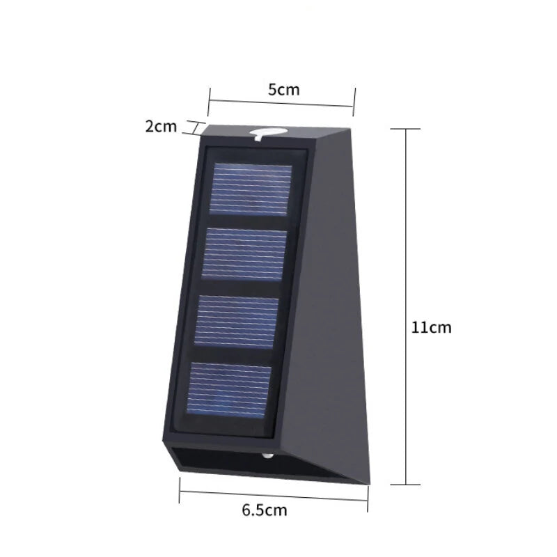 Solar Wall Lights Outdoor Waterproof Decorative Garden Lights RGB / Dual-Color Garden Decorative Fence Lights
