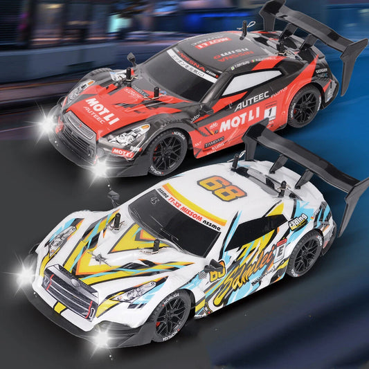 1/14 2.4G 4WD Drift RC Car High Speed LED Light On-Road Racing Remote Control Vehicles Models Multi Player Competiton Toys