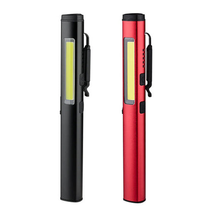 Bikight Magnetic LED Work Flashlight Pen Light USB Rechargeable Emergency Mini Torch Super Bright Outdoor Camping COB Pocket Lamp