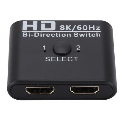 8K@60Hz Bi-Direction HDMI-Compatible Switch Splitter 12/21 HDMI-Compatible Switcher 2 in 1 Out/1 in 2 Out Switcher Adapter for PS4/3 TV Box
