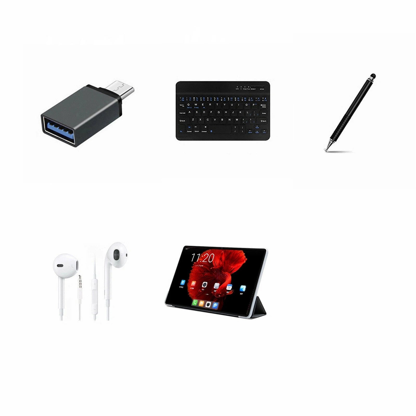 Universal Headphone +OTG+ Holster Case Cover+bluetooth Keyboard+Stylus Pen Set for 8.4 Inch Alldocube iPlay 50 Mini Tablet Pro Tablet