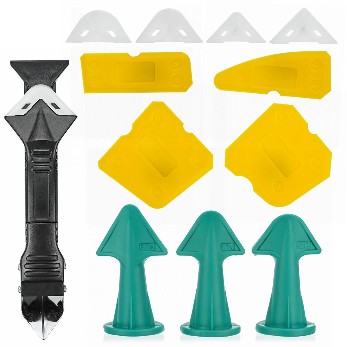 13pc/set Silicone Sealant Remover Caulking Tool Kit with Caulk Remove Sealant Finishing Tool for Bathroom Kitchen Window
