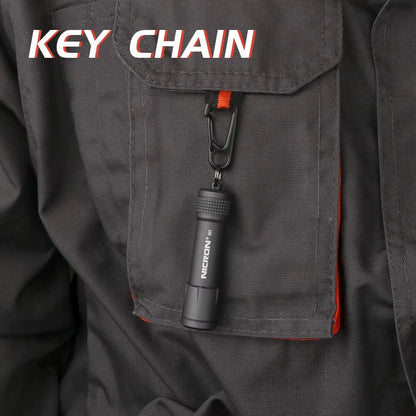 NICRON N1Micro 100LM Mini LED Keychain Flashlight Outdoor Charging Key Chain Light Lamp Waterproof IPX7 For EDC Torch