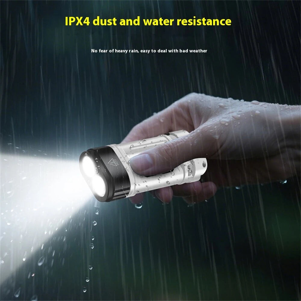 SEEKNITE U10 410LM Aluminum Alloy EDC Keychain Flashlight Built-in 14500 Battery High Power LED Torch USB Rechargeable Portable Magnetic Clip Light