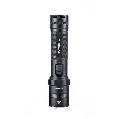 NEXTORCH P83 1300LM Strong Light Rechargeable LED Flashlight Red And Blue Glitter Outdoor Tactics Super Bright Portable Security Patrol Torch