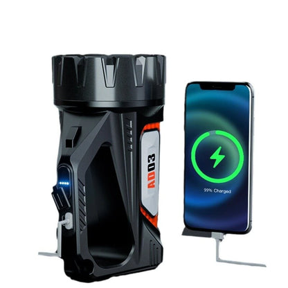 WARSUN DA03 Solar Rechargeable Energy Camp Flashlights ABS Portable Waterproof Torch Work Light Outdoor Hiking Camping Searchlight