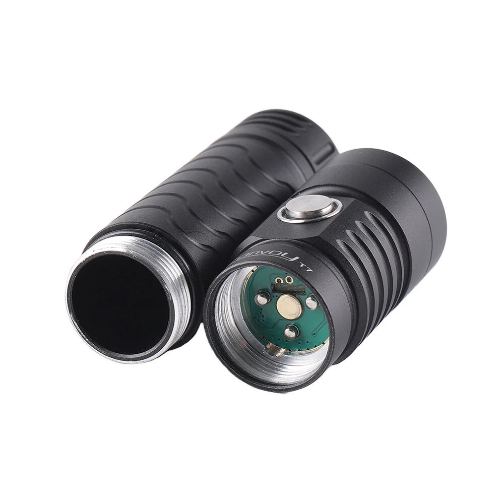 Convoy T7 TIR Lens Strong Floodlight Tactical Flashlight AA 14500 Battery 4Modes EDC Portable Mini LED Torch Type-C USB Rechargeable Tail Magnetic Attraction Maintenance Work Lamp Outdoor Camping Tent Light