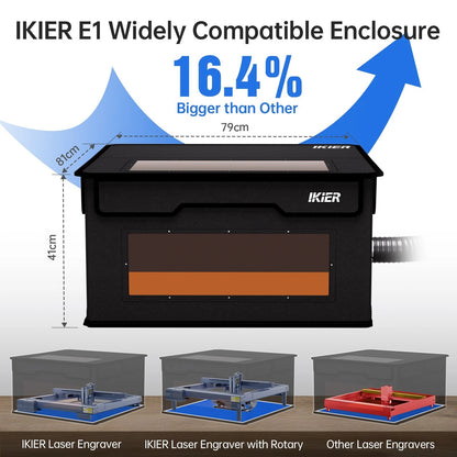 iKier E1 Laser Engraver Protective Cover Enclosure Foldable Dust-Proof Cover for All Brand Laser Engraver Eye Protection nsulates Against Noise Fumes and Odors