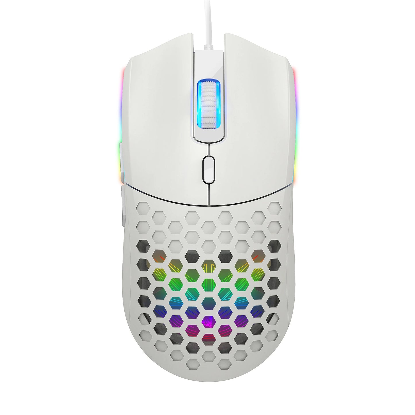 HXSJ S500 Wired Gaming Mouse Hollow Design 6400DPI RGB Backlight 6-Keys Ergonomics PC Office Computer Gamer Mice