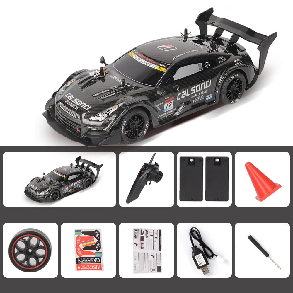 1/14 2.4G 4WD Drift RC Car High Speed LED Light On-Road Racing Remote Control Vehicles Models Multi Player Competiton Toys