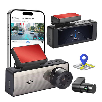 4k+1k Dual Dash Cam 3.16 IPS Screen Front & Rear HD Dual Recording Screen GPS Driving Recorder WiFi Connection Night Vision