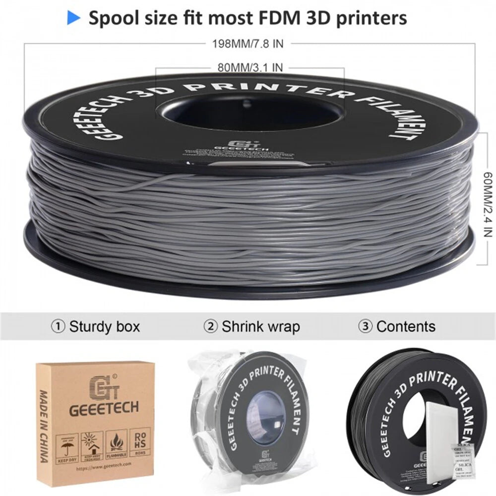 [EU/UK Direct]Geeetech TPU Multi Colors 3D Printer Filament 1.75mm 1kg High Flexibility No Clog No Bubble High Quality Wide Compatibility