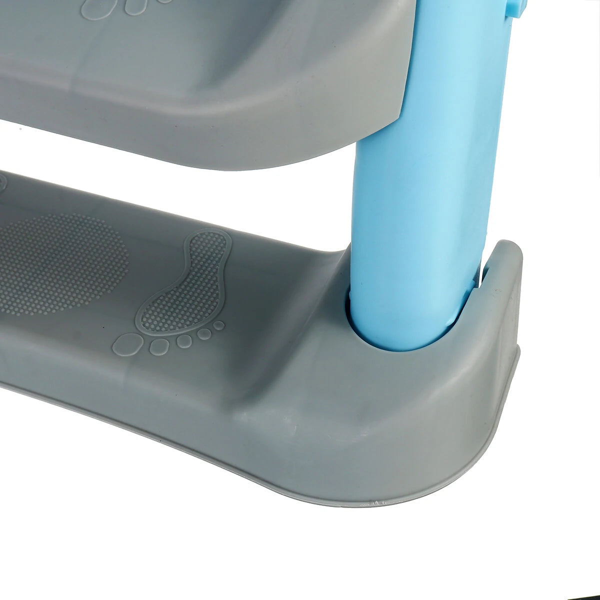 Kids Foldable Auxiliary Toilet Ladder Infant Baby Step Ladder Folding Toilet Child Toilet Ring Supplies