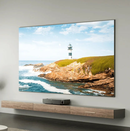 [EU Direct] FENGMI Formovie THEATER Triple Color 4K Google Assistant Smart T1 Short Throw Laser Projector Global Version UST UHD ALPD 4.0 RGB+ Android 11.0 OS Certificated 107% Rec.2020 color gamut 1800 ISO Lumens