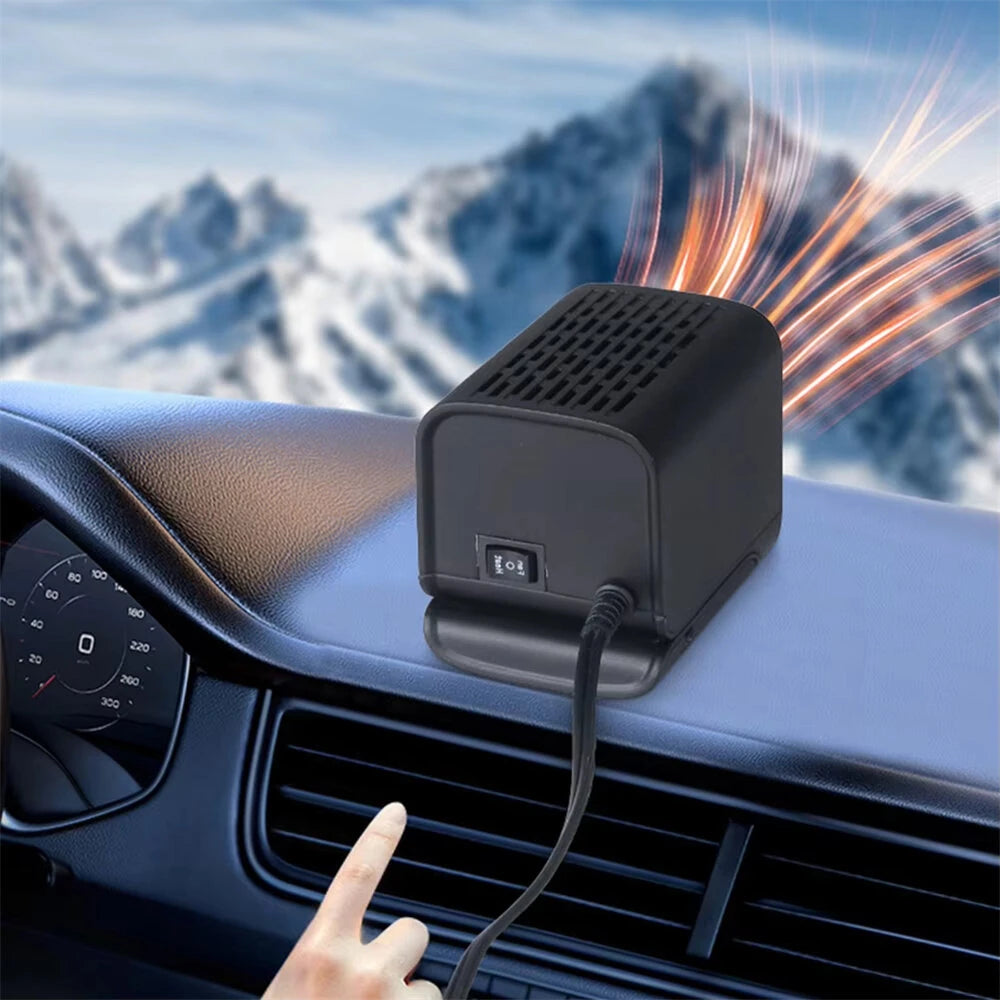 12/24V Car Electric Heater Fan 120W Windscreen Defroster Demister 360 Rotating Heater Fan Combo Defogging Defrosting Heating Fan