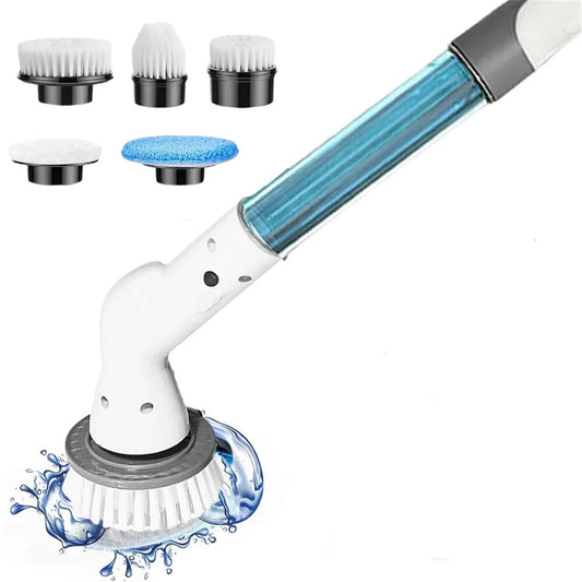 5-in-1 Multifunctional Electric Cleaning Brush Wireless Rotating Mop Up to 180 mins Cleaning for Kitchen Bathroom