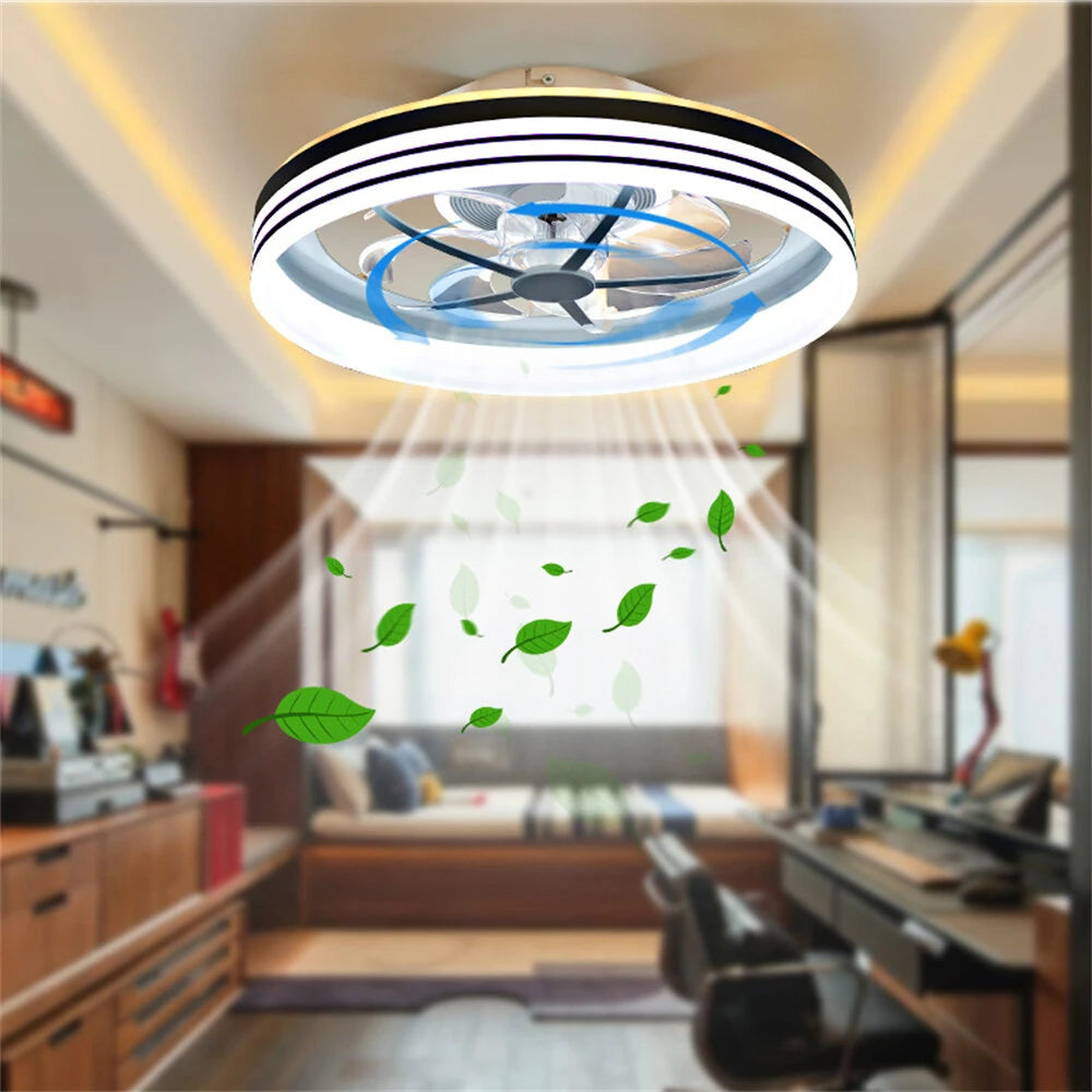 [EU Direct] Elfeland 50CM 93W LED Smart Ceiling Fan Light With 6 Wind Speeds Dimmable CCT 2700K~6500K Music Sync RGB Music Ceiling Lamp Fan APP & Remote Control