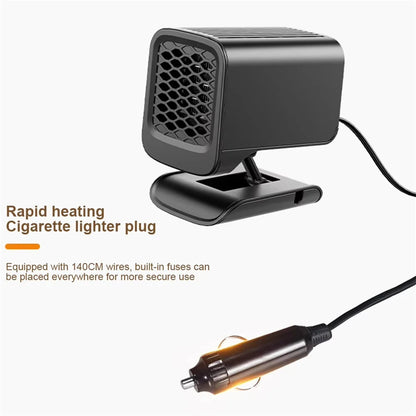 12/24V Car Electric Heater Fan 120W Windscreen Defroster Demister 360 Rotating Heater Fan Combo Defogging Defrosting Heating Fan