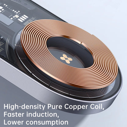 Mcdodo 15W Magnetic Wireless Charger Car Mount PD3.0 QC3.0 Fast Charging Transparent 360 Rotation Breathing Light