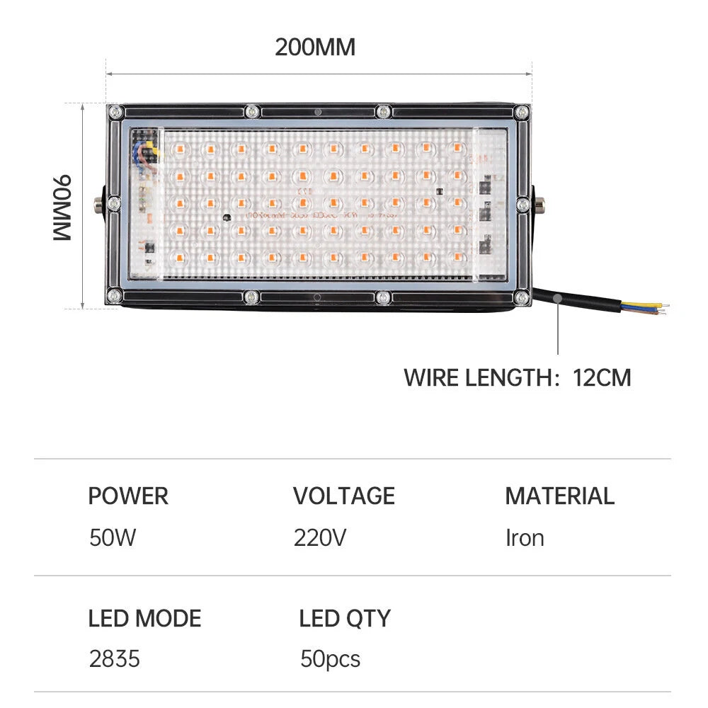 Phytolamp For Plants Light 50W 100W Led Grow Light Phyto Lamp Full Spectrum Bulb Hydroponic Lamp Greenhouse Flower Seed Grow Tent