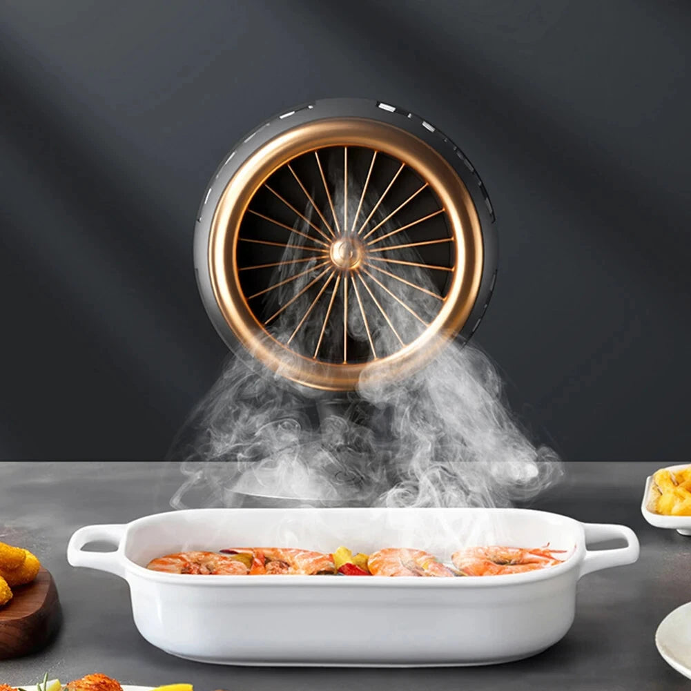 USB Household Small Desktop Range Hood Desktop Range Hood Height Angle Adjustment Portable Range Hood Kitchen Exhaust Fan for Indoor BBQ Hot Pot