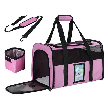 Pet Carrier Airline Approved, Soft-Sided Cat Carriers for Medium Cats Small Cats, Softy Dog Carriers for Small Dogs Medium Dogs