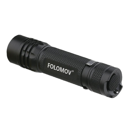 Folomov 18650S 900LM 167m Compact EDC Flashlight Come with 18650 Battery USB Rechargeable Mini LED Torch 9 Modes For Outdoor Camping Hiking Hunting