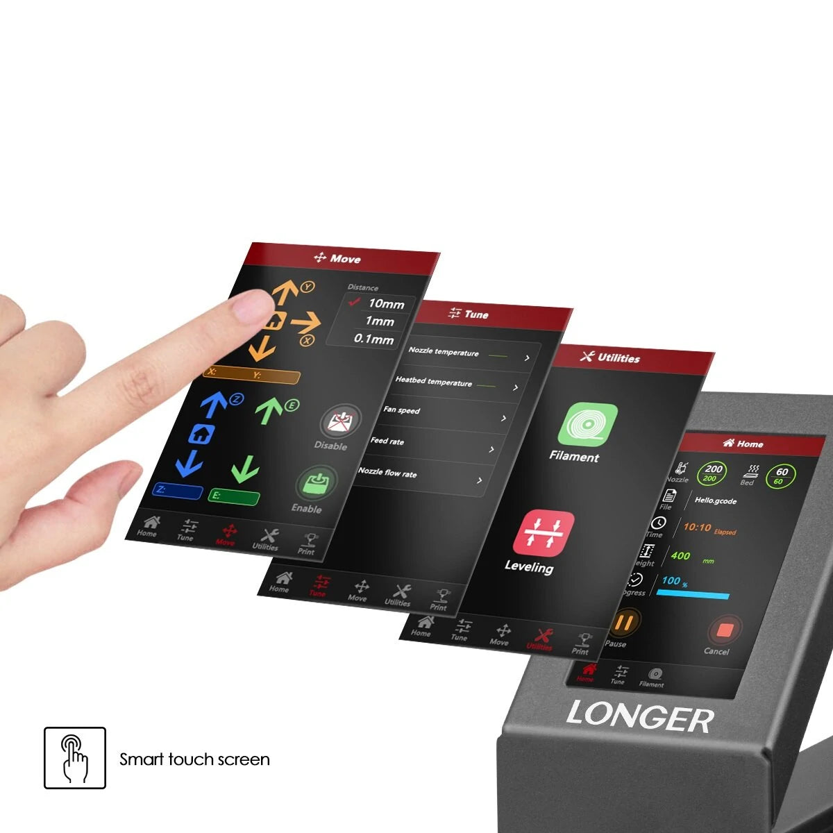 [EU/US Direct] LONGER LK5 Pro 3D Printer Upgraded Edition, Dual Blower Fan, 90% Pre-Assembled, Silent Motherboard, 300*300*400mm