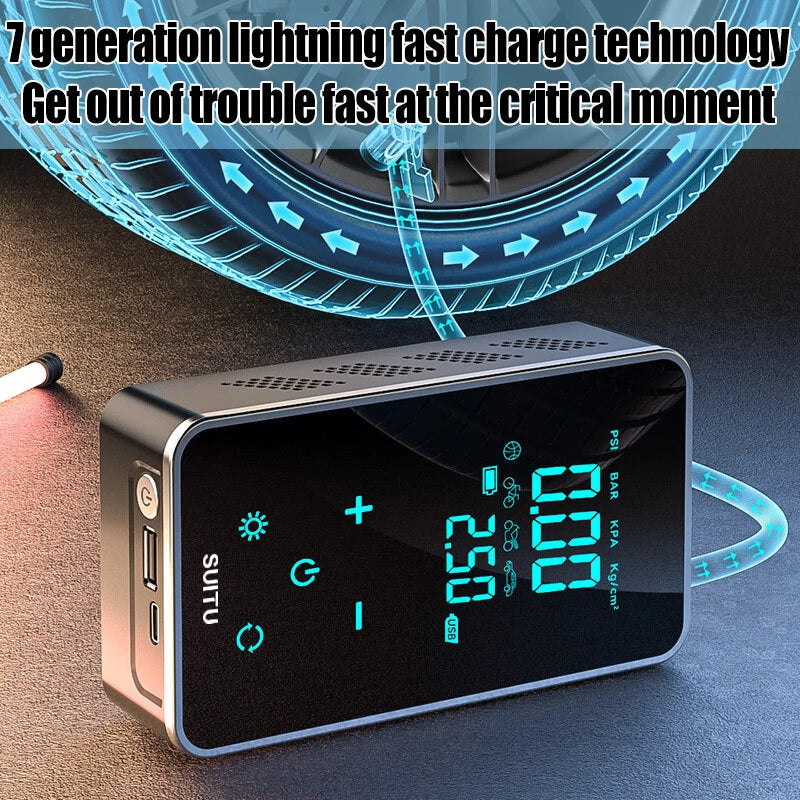 Portable Electrical Car Air Pump Mini Tire Inflatable Pump Inflator Air Compressor Pump for Car Motorcycle Bicycle Ball