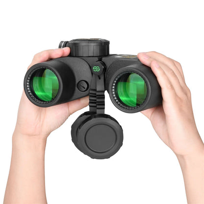 [EU Direct] ESSLNB ES3078 10X50 Powerful Marine Binoculars Military Level With IPX7 Waterproof BAK4 Prism For Rangefinder Compass Low Light Night Vision HD Waterproof Telescope