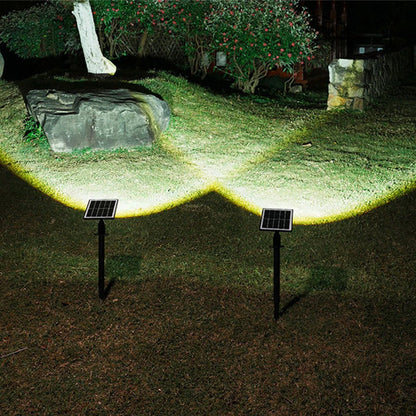 Elfeland Solar Powered LED Lawn Light Spotlight Wall Mounted & In-Ground IP65 Waterproof Outdoor Pathway Light Landscape Lighting