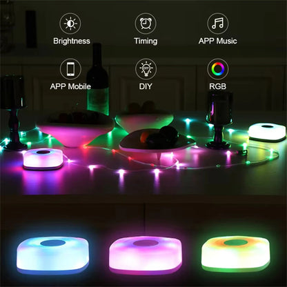 Elfeland 5m Smart Camping Light Strip APP Control Rechargeable Waterproof LED Night Light 16M Colors Music Sync Timer Portable Outdoor Lamp