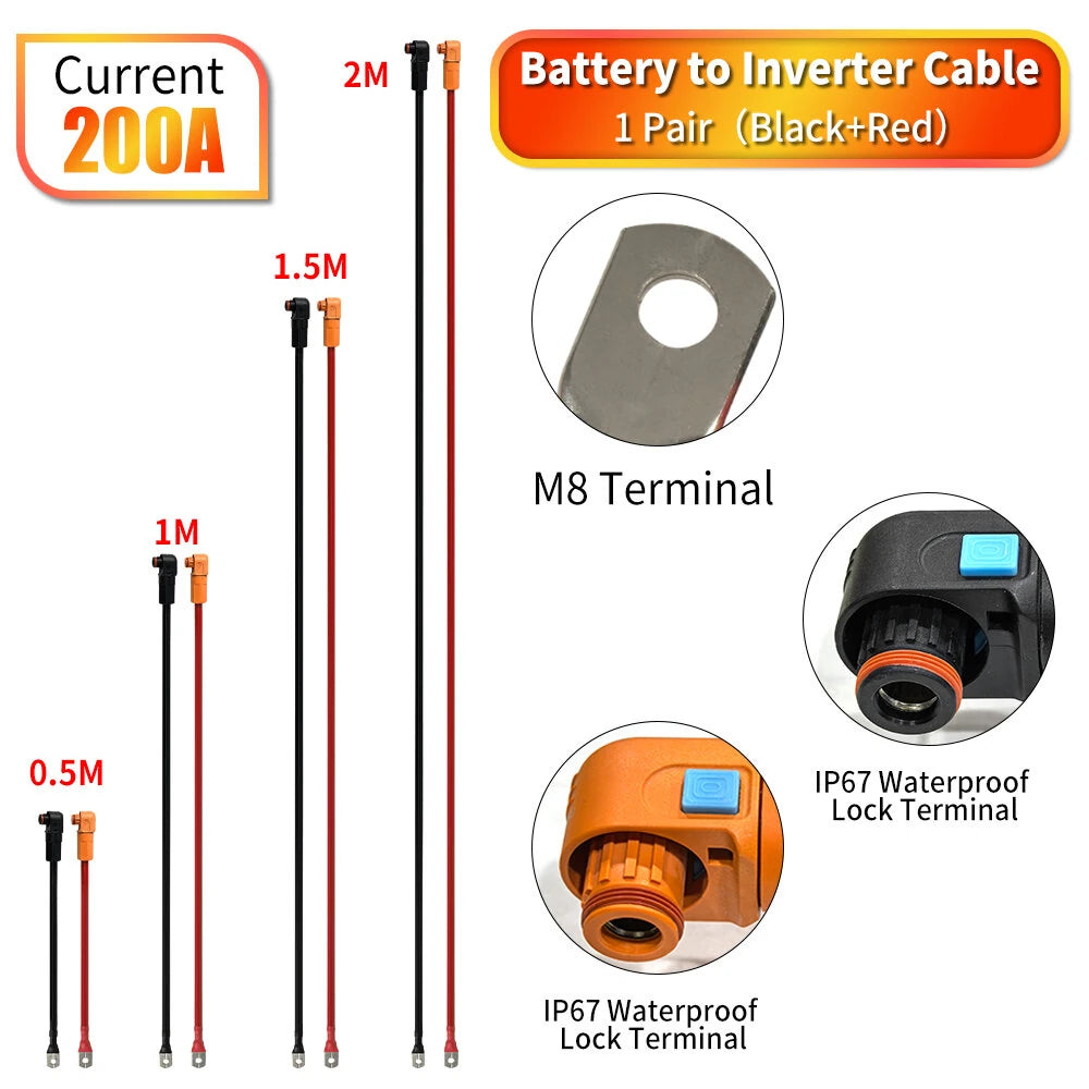 Solar System Power Cable For Lifepo4 Battery Pack Connection Lithium Battery Lithium Ion Battery