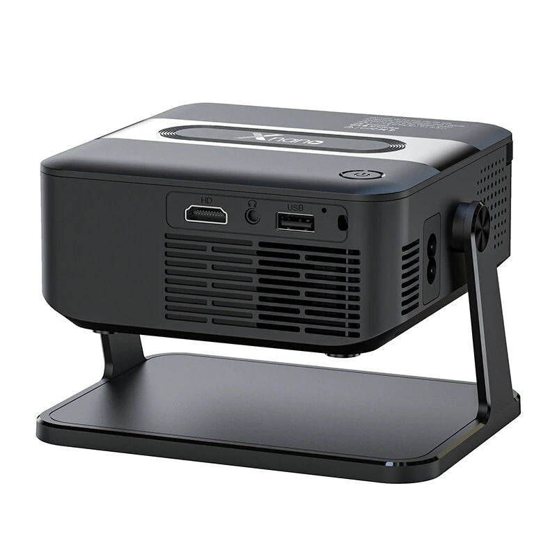 Xnano HA109 1+8G Android 11 Projector Dual Band WiFi 6 & bluetooth Native 720P 0.8:1 Throw 120 Inch 25dB Ultra Quiet Built-in HiFi Speaker Portable Smart Home Cinema Projector