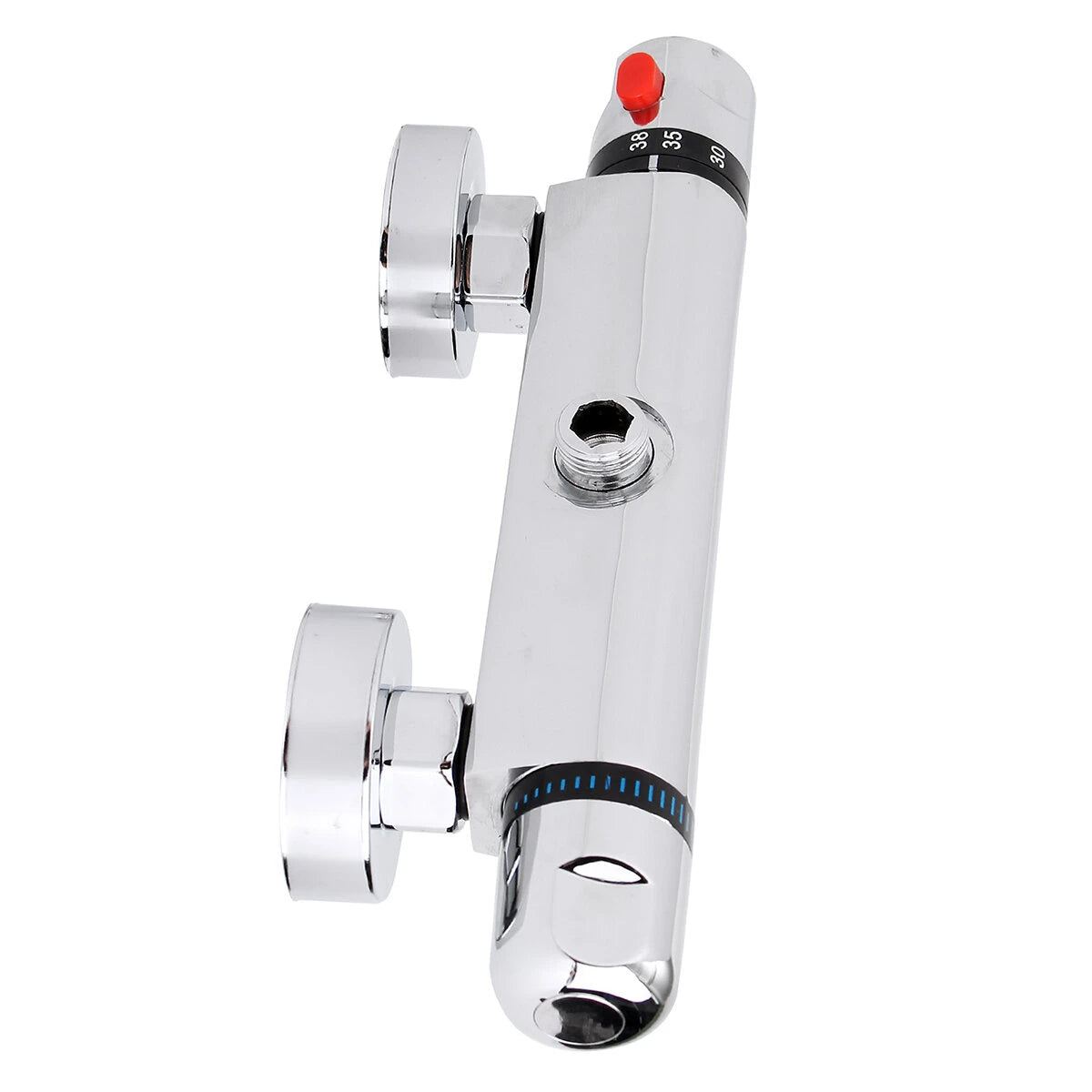 Bathroom Wall-mount Brass Thermostatic Shower Valve Bath Mixer Shower Control Valve Bottom Faucet 3/4" Thread Connector