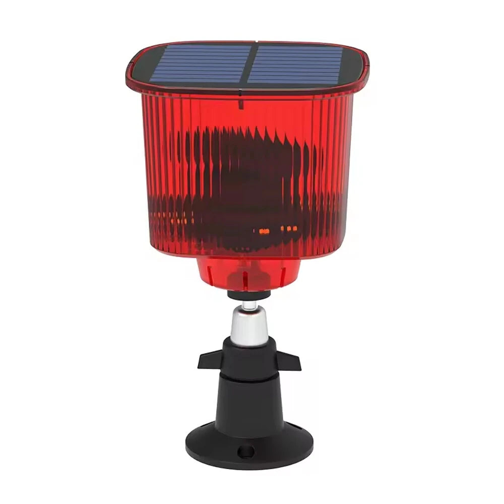 Solar Powered Animal Repeller Infrared Motion Sensor Alarm Light Waterproof Anti-Theft Repellent Anti-Wolf Light Animal Repellent Timed Recording Loud Speaker Sound