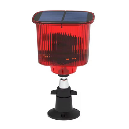 Solar Powered Animal Repeller Infrared Motion Sensor Alarm Light Waterproof Anti-Theft Repellent Anti-Wolf Light Animal Repellent Timed Recording Loud Speaker Sound
